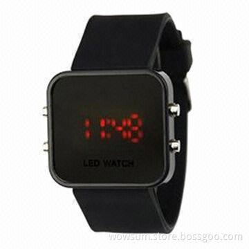 Touch Screen LED Watch, Eco-friendly Silicone Band with Plastic Case